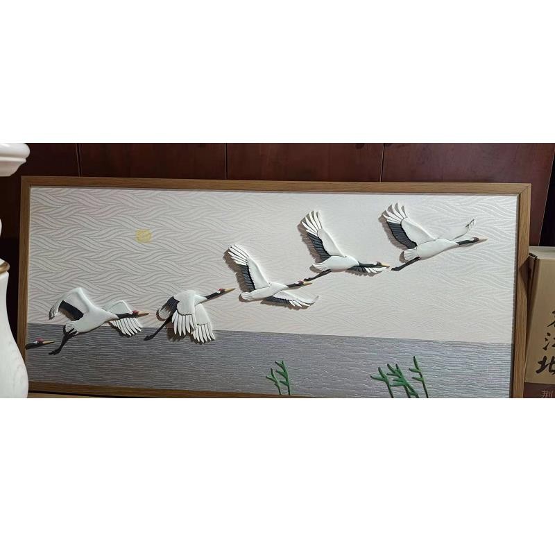 《海鸥》木雕挂画（价格可议）