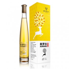 蓝溪金炫 奥罗拉柿酒 原汁发酵酿造果酒（干型）13.9％ Vol 琥珀色
